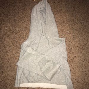 Urban outfitters cropped grey hoodie